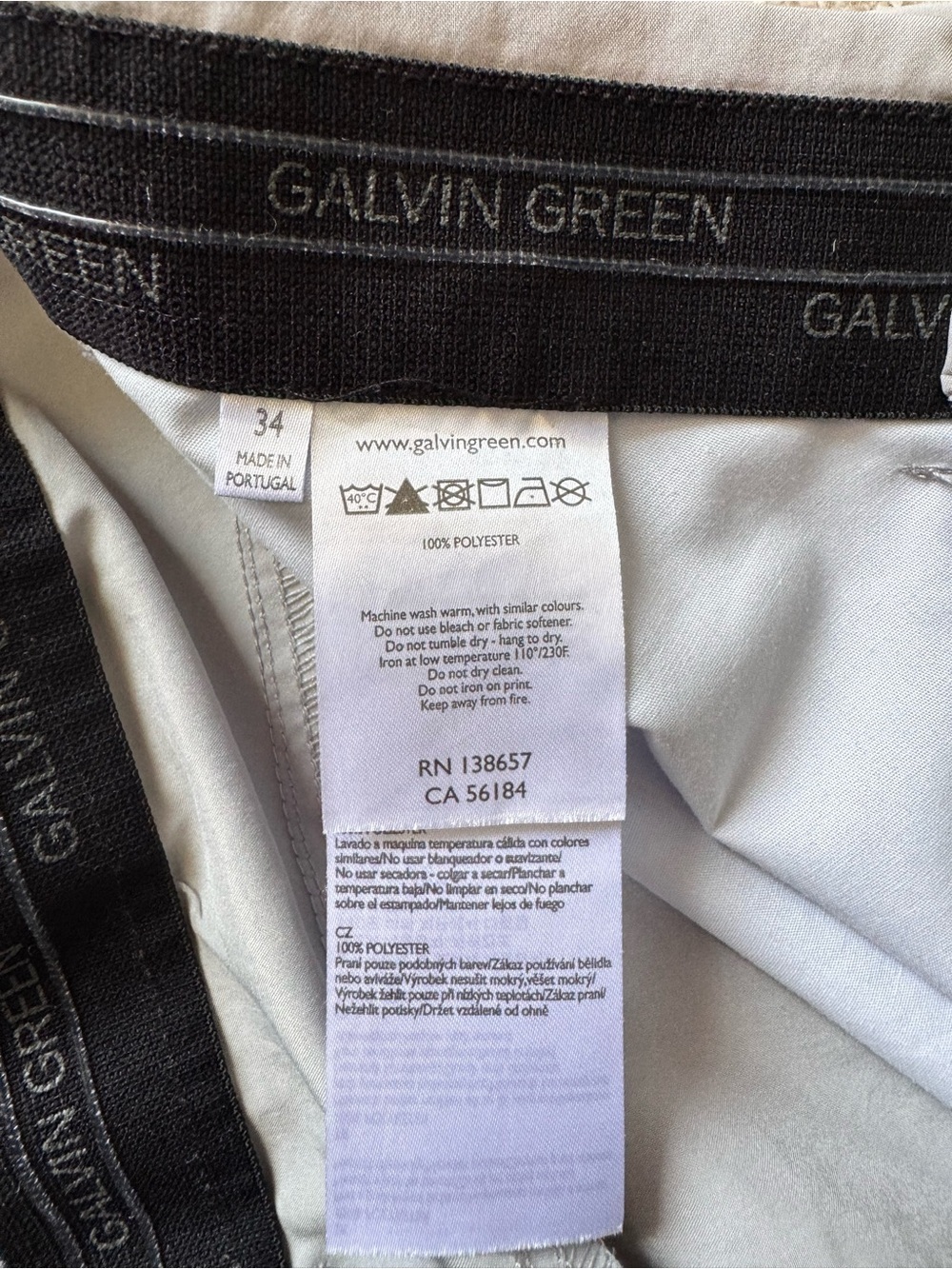 Mens 10” Galvin Green Ventil 8 Lightweight Golf Shorts Size 34 - Picture 8 of 9